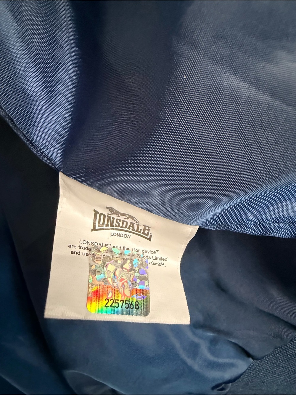 Lonsdale London Men's Navy Lightweight Windbreaker Jacket - Picture 7 of 7
